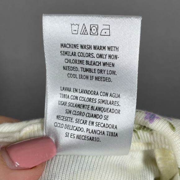 NEW Vintage McDonalds McKids Jumper Dress Set Girls 18 Months blue floral 90s - Picture 8 of 12